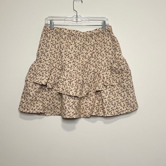 Madewell ruffle floral skirt size M boho mini - Picture 2 of 3